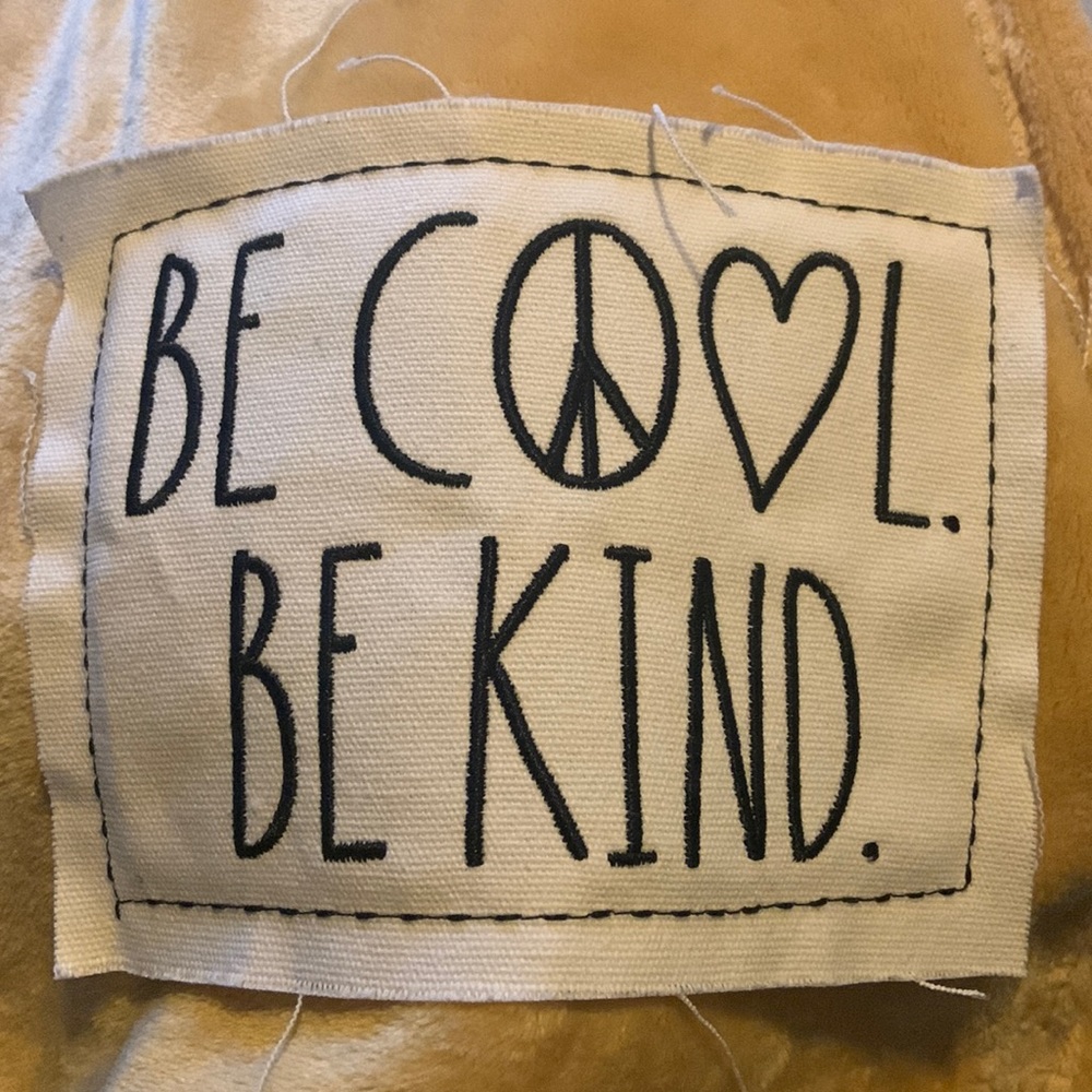 Rae Dunn Plush Throw Be Cool. Be Kind.